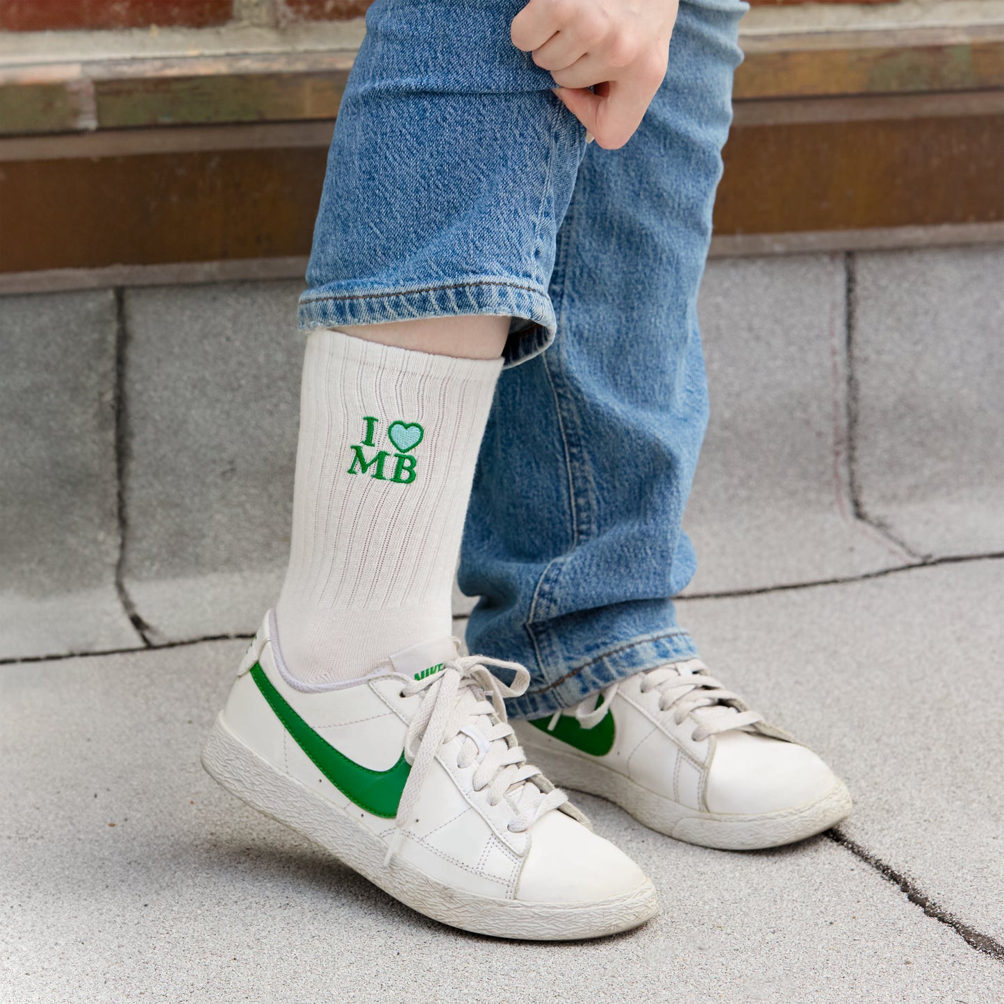 White Crew Socks